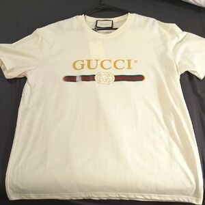 Gucci Ivory Logo Tee for Men